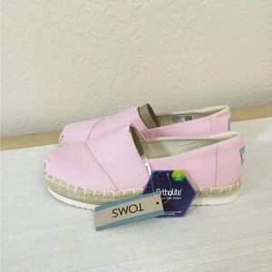 NEW TOMS Alpargata Platform Rope size 6 pink